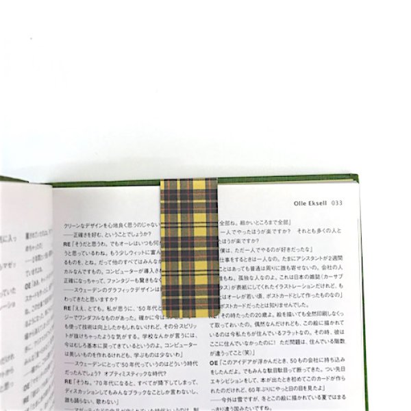 画像2: マグネットブックマーク　タータンチェック 【メール便OK】 (2)