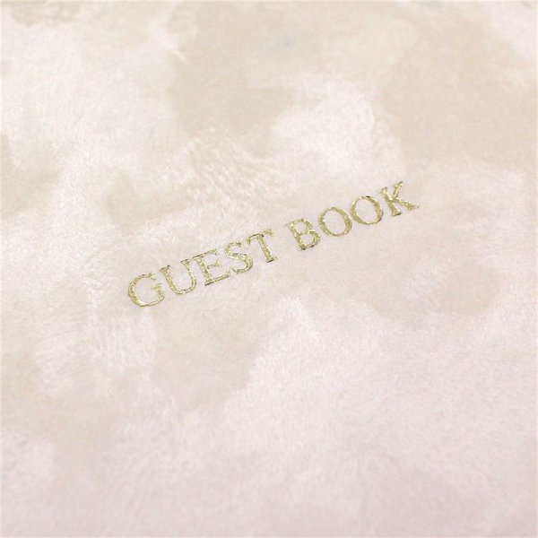 画像2: 別珍タイプのゲストブック  S-76 ホワイト (2)